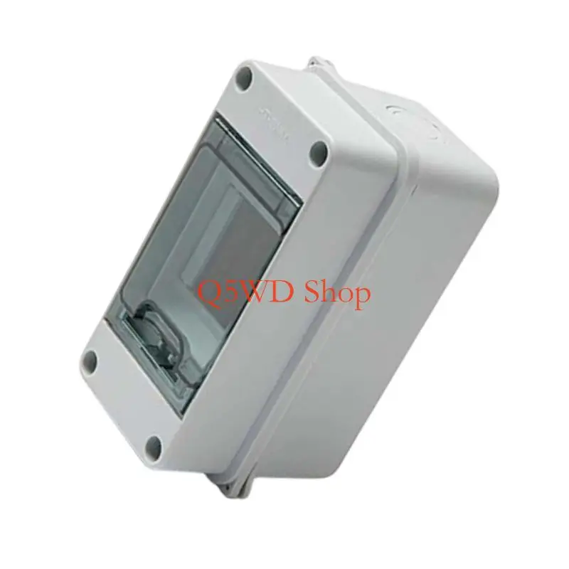Q5WD Outdoor Circuit Organization Box ABS Wall Mount Electrical Housing with Clear Hinged Cover & DIN Access