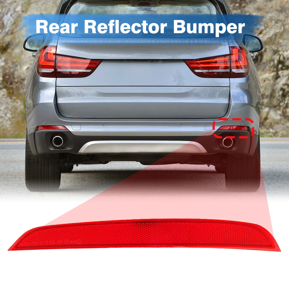 

For BMW X5 F15 2014-2018 Rear Bumper Reflector Fog Light Fog Lamp Garnish Trim Reflective Lens OEM:63147290091 63147290092