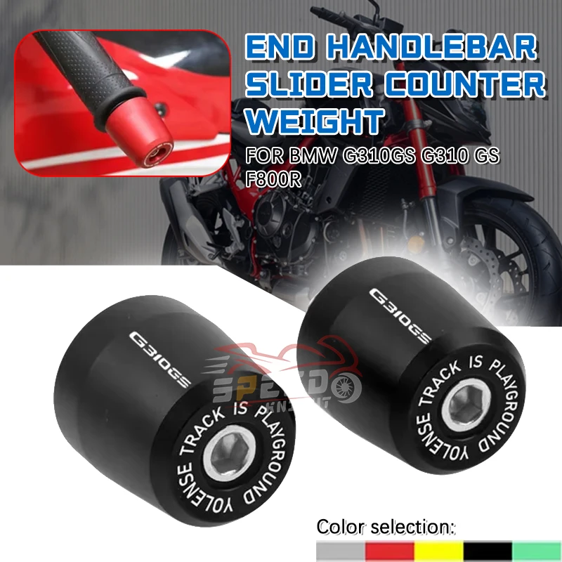 

For BMW G310GS G310R G310 GS F800R Motorcycle Handle Bar End Handlebar Grips ends Cap Plug Slider Counterweight cover