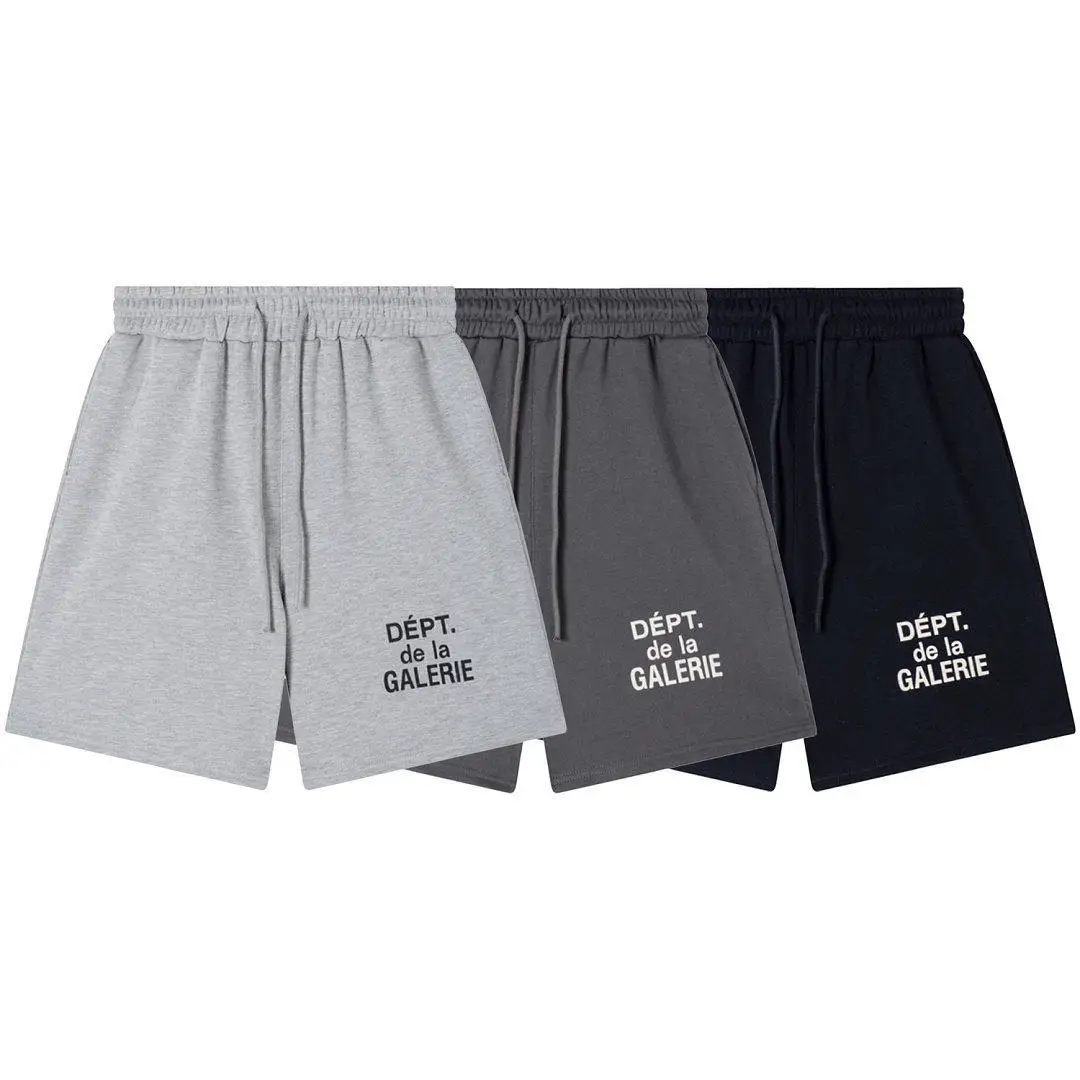 

Summer Sport Casual Loose Letter Print Drawstring Five-Quarter Shorts Men's Fashion Street High Waist Shorts Micro Stretch