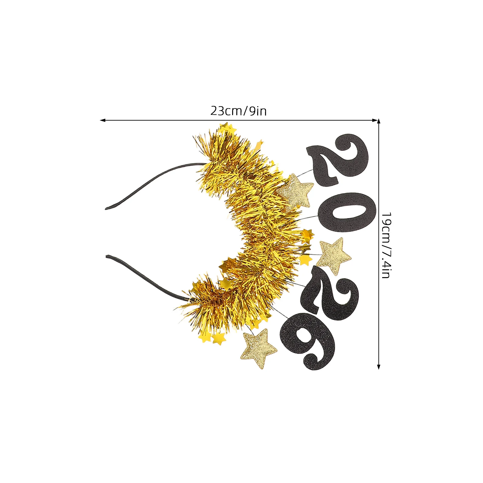 2 pièces bandeaux du nouvel an 2026 étoile guirlandes bandeau paillettes cerceaux de cheveux décorations de fête de vacances bandeau de bonne année