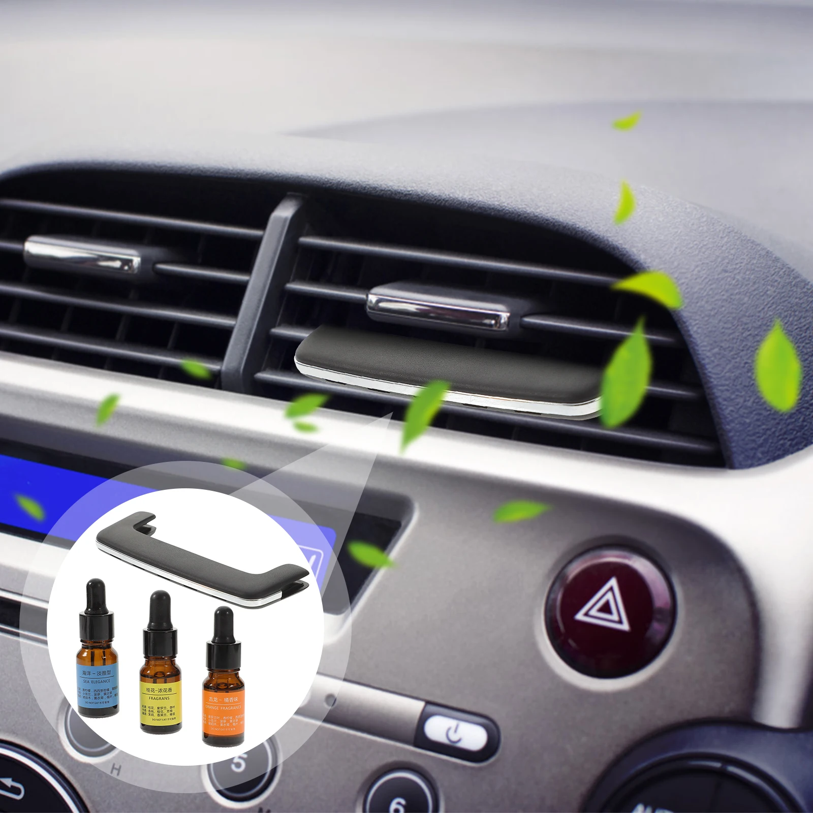 

Car Air Freshener Vent Clip Diffuser Lightweight Aluminum Alloy Durable Scent Replacement Tablets Horizontal Vertical Fit