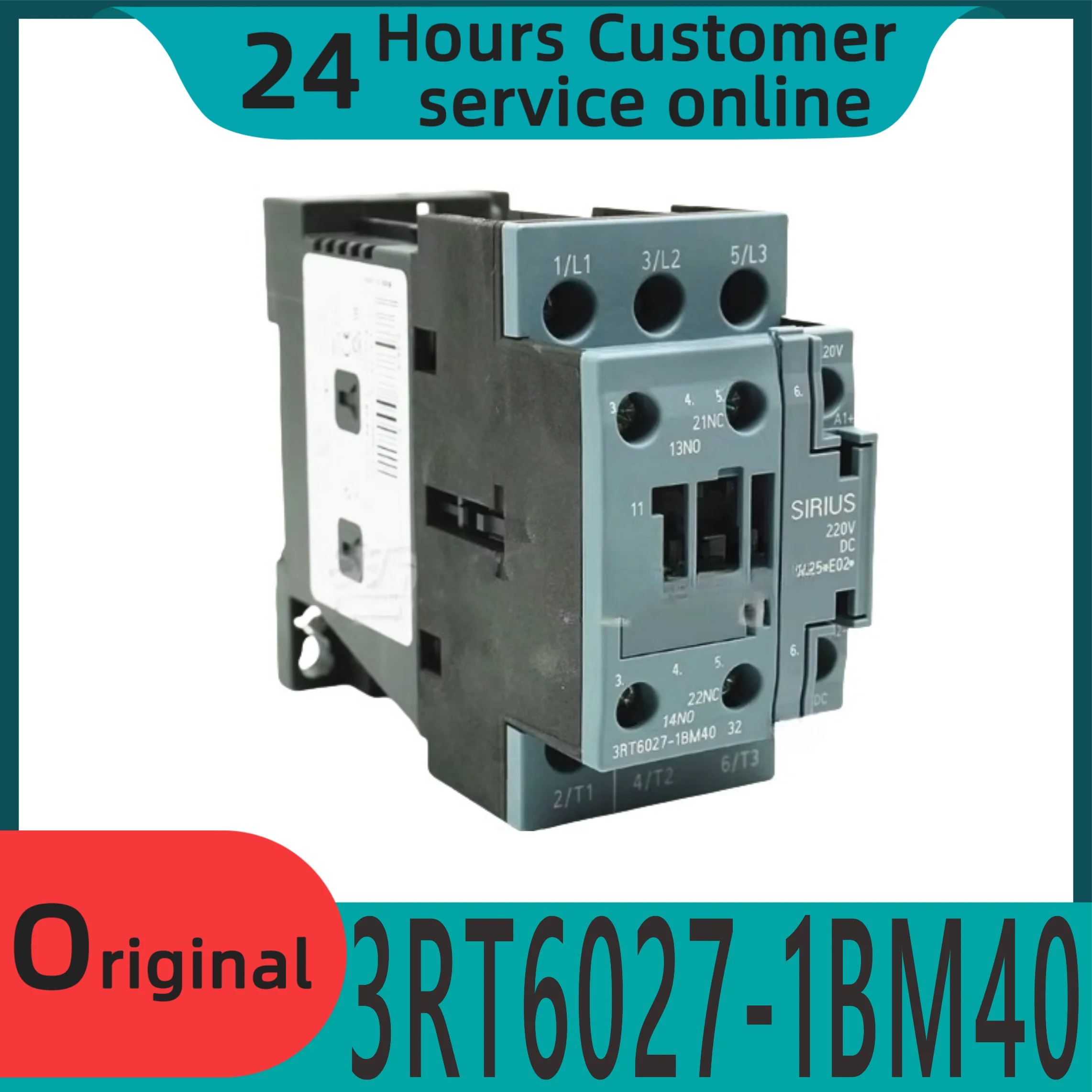 

New original DC brake elevator contactor 3RT6027-1BM40 32A DC220V
