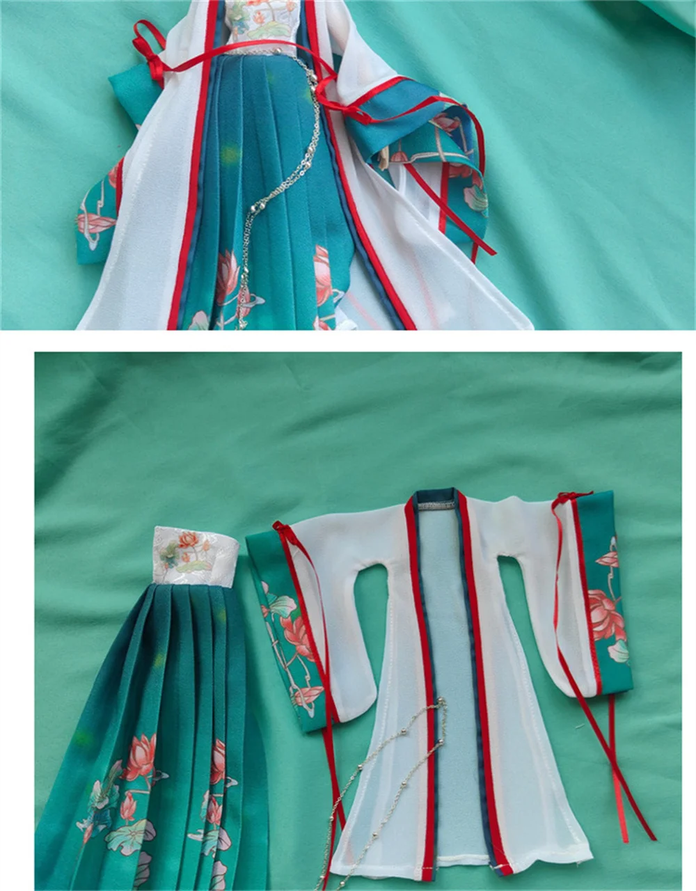 Robe Longue Personnalisée Hanfu Traditionnel Féminin, Manteau Long, Vêtements Anime des Prairie Chinoises Imbibés pour Jouets Figurines de 12 Pouces, 1/6