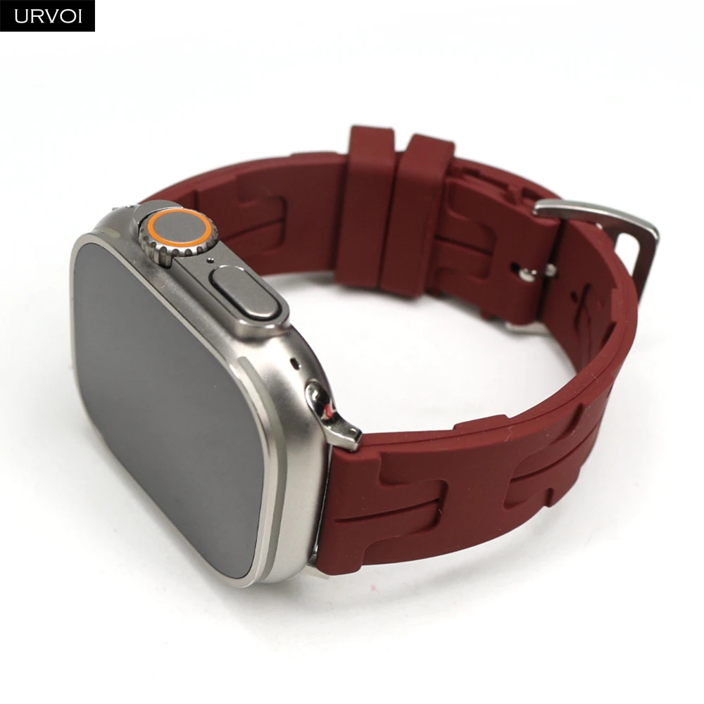 URVOI Kilim Band for Apple Watch Series 10 9 8 7 6 S5 Rubber motif Single Tour sport silicone strap for iWatch pin buckle image 2