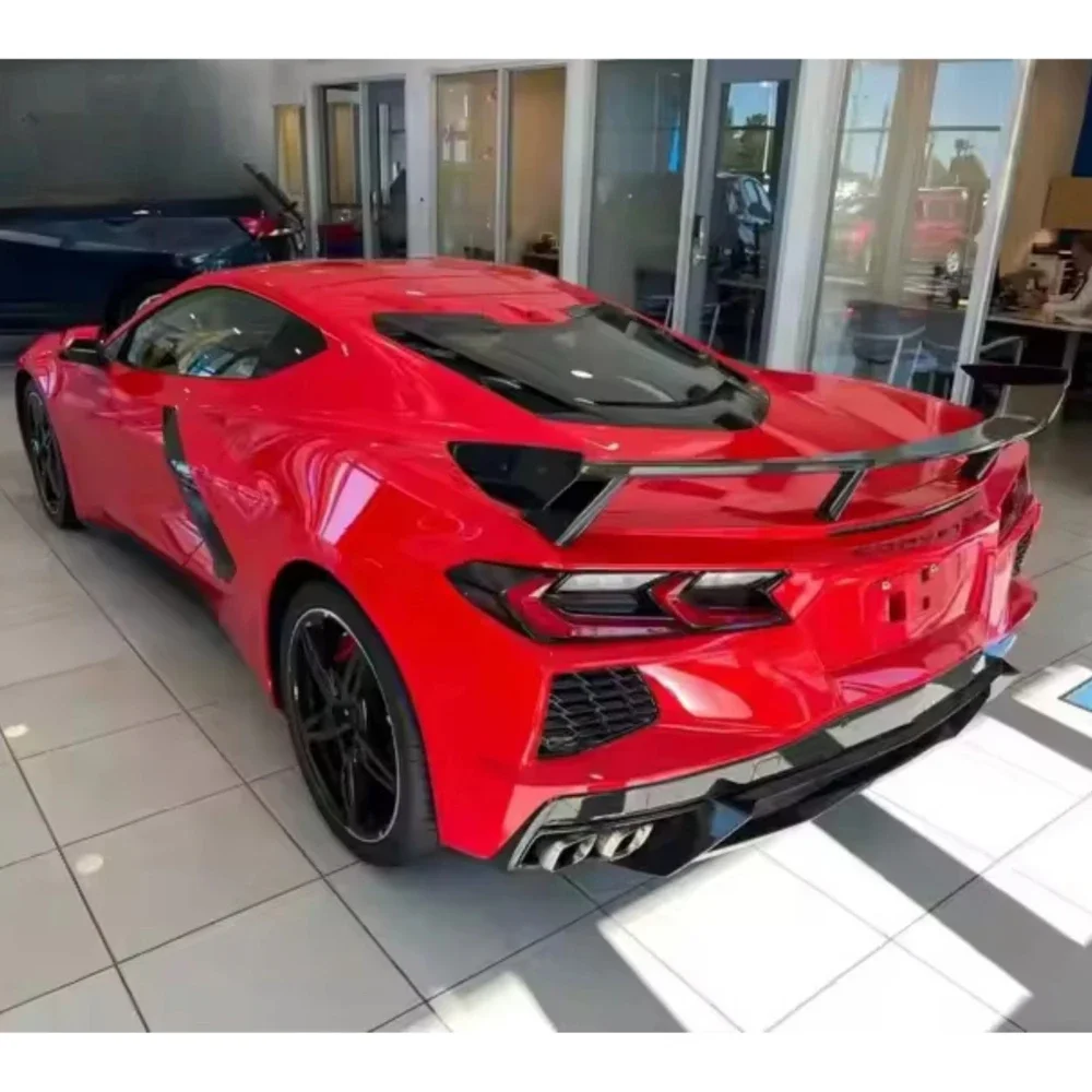 Carbon Fiber Spoiler Rear Trunk Wing for  C8 Carbon Fiber Rear Spoiler High Tail Wing