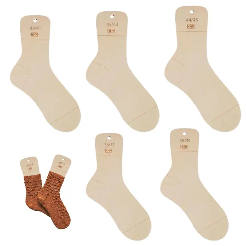 Knitting Sock Blocker 5PCS Crochet Wood Socks Knitting Tool Sturdy Sock Knitting Model Sock Knitter Tool Stocking Knitting Molds