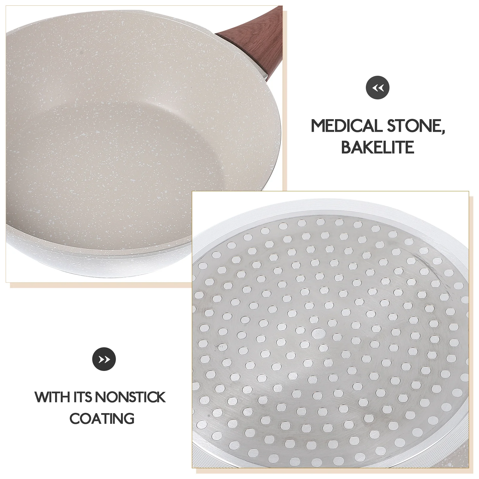 

Сковорода с антипригарным покрытием, 20 см, медицинский камень, даже нагрев, легко чистится, идеально подходит для семейного использования, сковорода с антипригарным покрытием