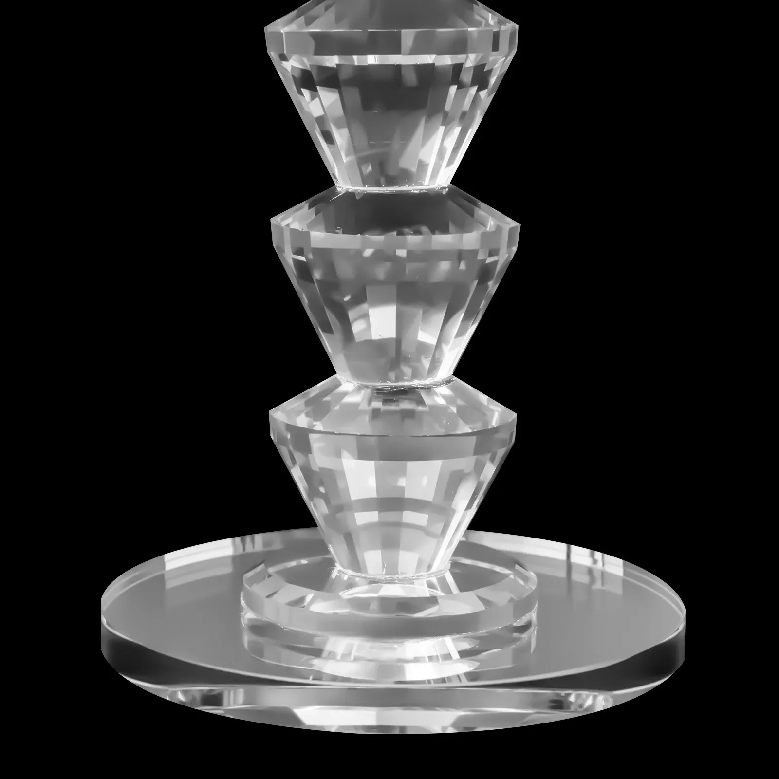 Portacandele a 3 bracci, portacandele in cristallo artificiale da 10,5 pollici, portacandele in cristallo da tavolo