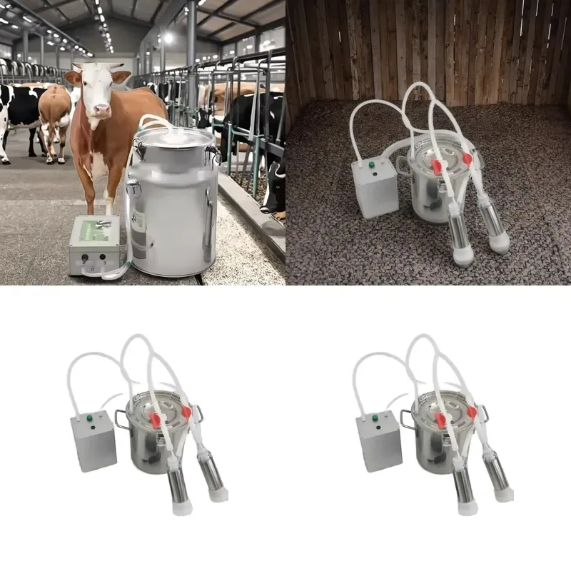 Household Farm Cow Milking Machine Fully Automatic with Pump Engine System High Productivity 12V