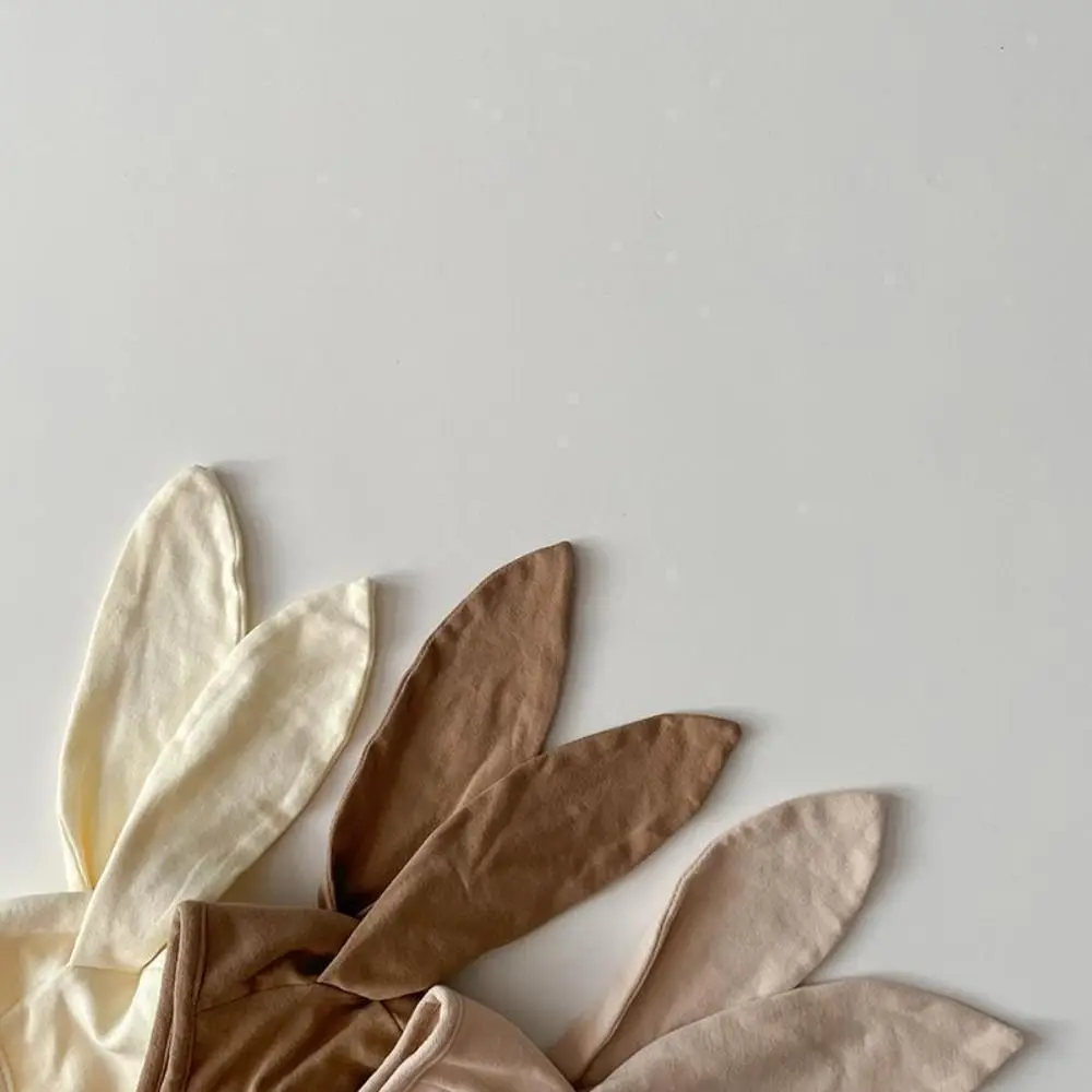 

Ear-Warming Thin Baby Rabbit Ear Hat Windproof Cotton Bonnet Beany Hat No Brim Pullover Style Baby Beanie Caps Newborn Use