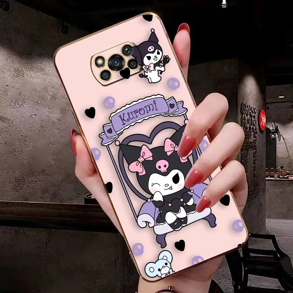 Kuromi Cinnamoroll Couverture Lisse E-TPU Téléphone Cas Xiaomi POCO Ustensiles De Cuisine F3 F4 F5 M2 M3 figuré M5 X2 bery tage X5 ightNDavid C40 PRO Cas Shell Funda