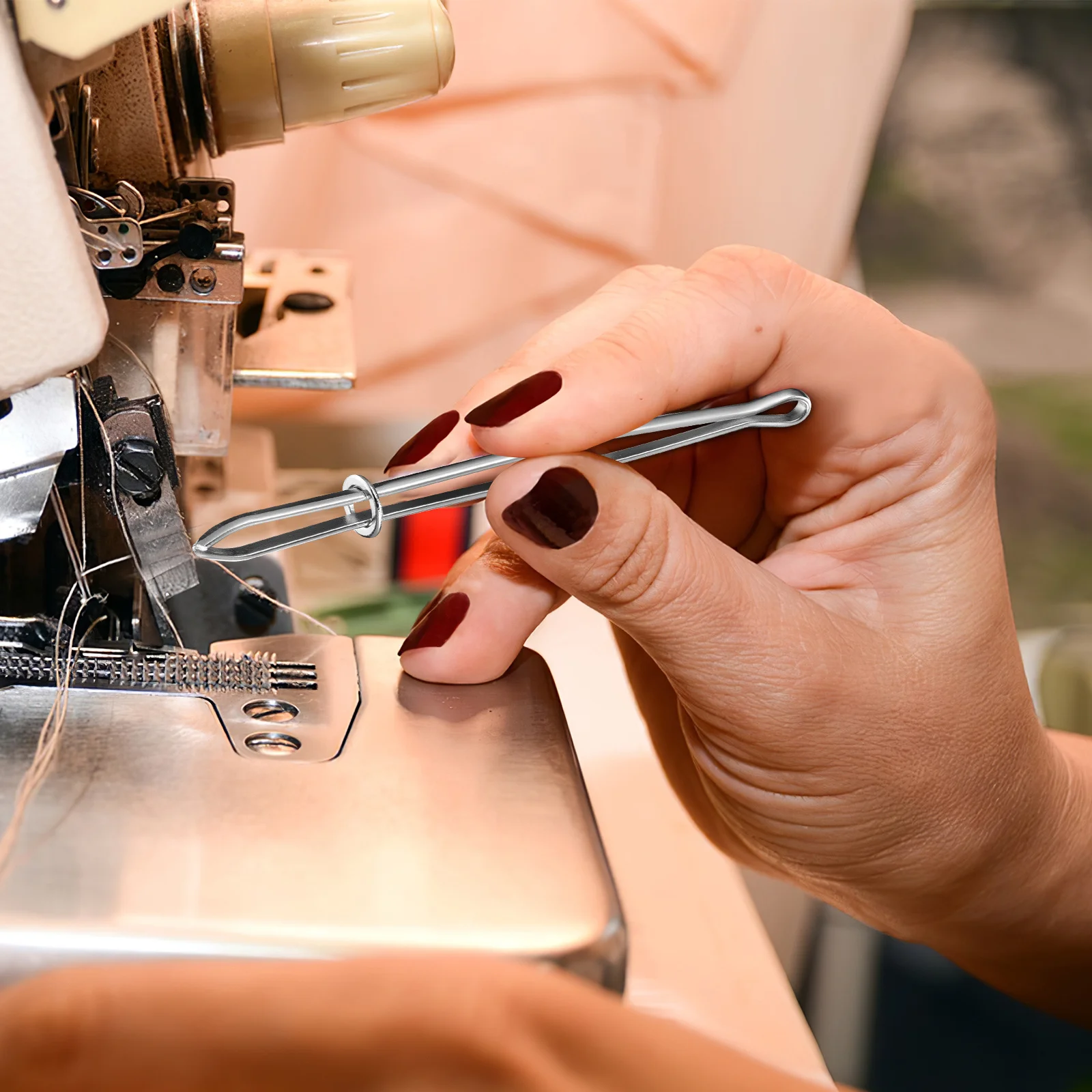 

1 set 1 Set Drawstring Threader Kit Sewing Loop Turner Tool Stainless Steel Plastic Durable Long-Lasting Easy Use Diy Knitting