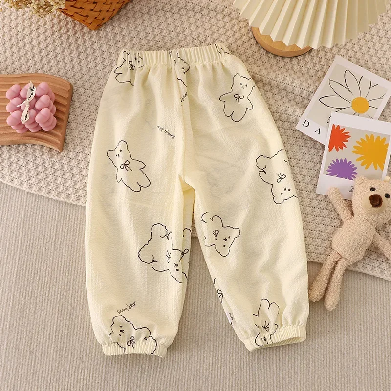 Kids Pants Cartoon Printing Loose Summer Mosquito Pants Kids Clothes Boys 1 To 8 Years Clothes for Kids Girl