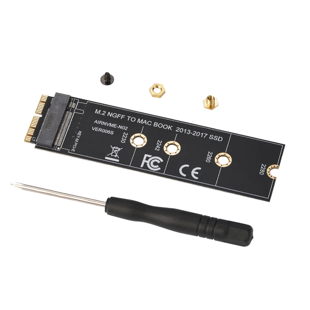 M.2 NVME SSD Convert Adapter Card for MacBook Air Pro Retina 2013-2017 NVME/AHCI SSD Upgraded Kit For A1465 A1466 A1398 A1502