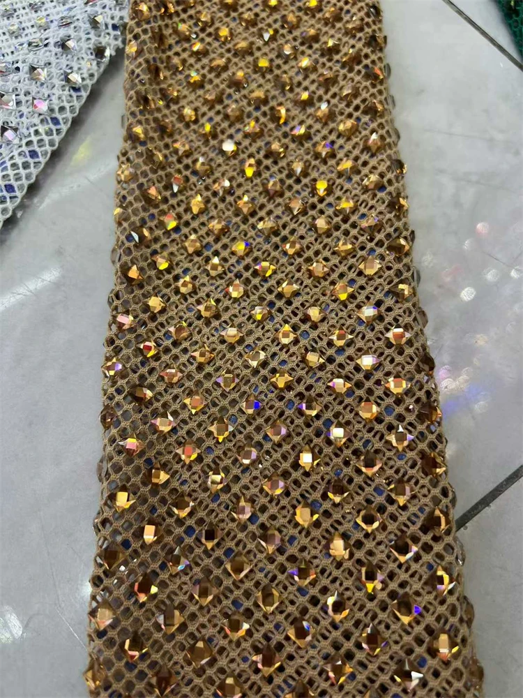 قماش دانتيل أحجار ثقيلة أفريقية فاخرة 2026 جودة عالية 5 ياردات شبكة نيجيرية مواد قماش تول فرنسي لحفلات الزفاف #1