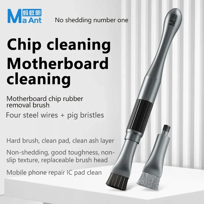 MaAnt Motherboard Chip Rubber Removal Brush No Shedding Number 1 Antistatic IC Pad Cleaning Double Head Remove Glue Brush