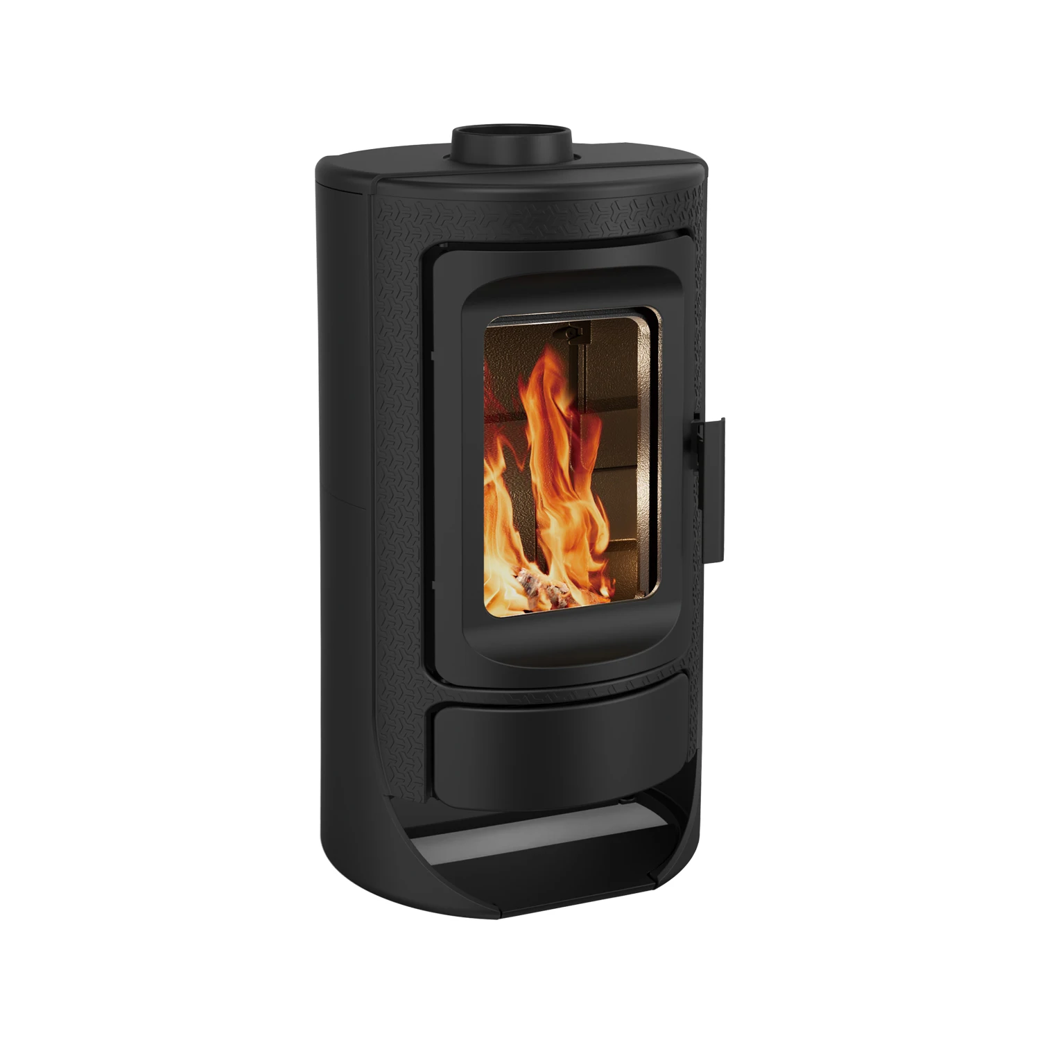 

Durable Cast Iron Indoor Heating Wood Burning Stove Wood Heater with Secondary Combustion System Round Wood Stove