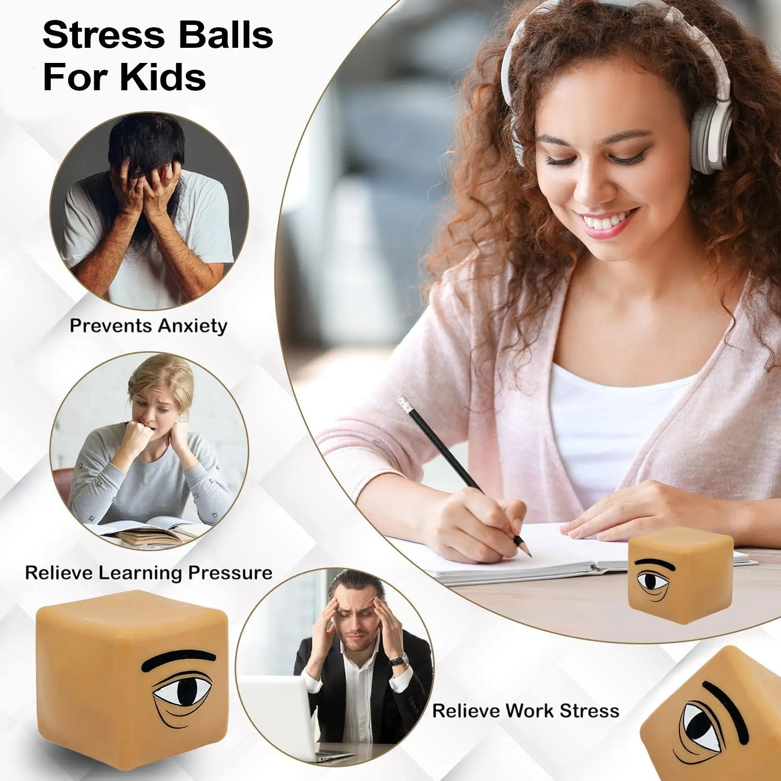 ألعاب الضغط لعبة فيدجيت الحسية للاسترخاء على شكل عين واحدة أداة تهدئة قابلة لإعادة الاستخدام لهدايا الأطفال الصغار والبنات والأولاد