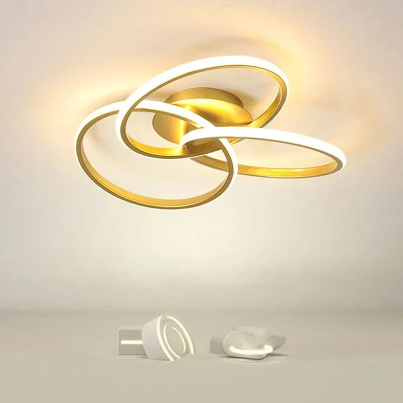 Plafonnier LED au design moderne, luminaire décoratif d'intérieur, idéal pour un salon, une salle à manger, un balcon ou une chambre à coucher