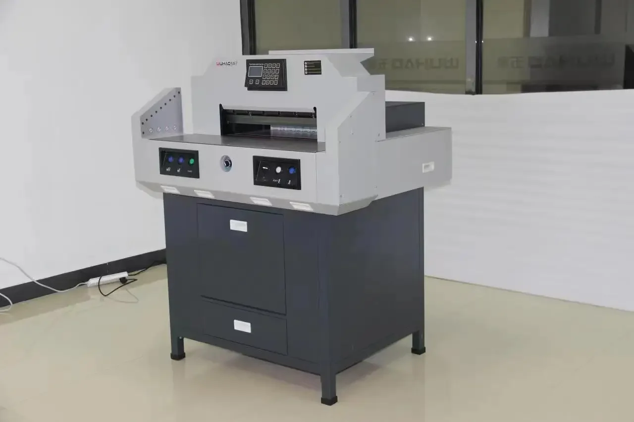 1200W heavy duty Programmable hydraulic paper cutter machine with LED buttons operation penal