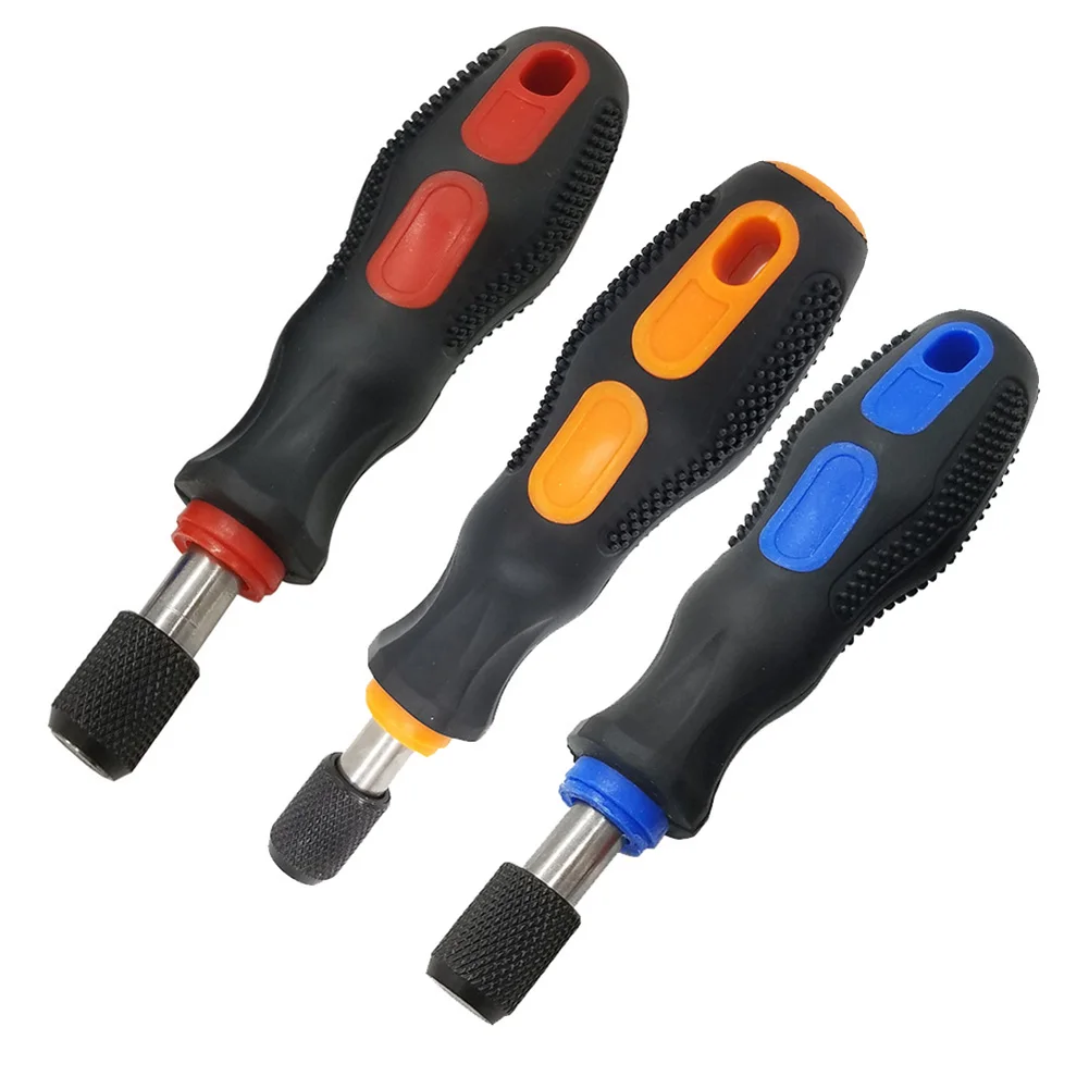 6.35mm Hex Screwdriver Handle Self-Locking Adapter Screw Driver Bits Holder For Screwdriver Bits Socket Wrench Tools