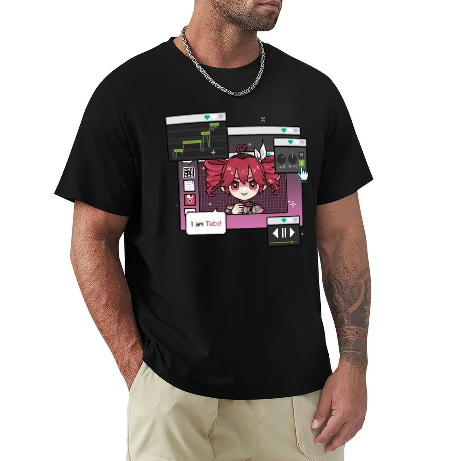 Pixel Teto T-Shirt High Elasticity Sports T-Shirt