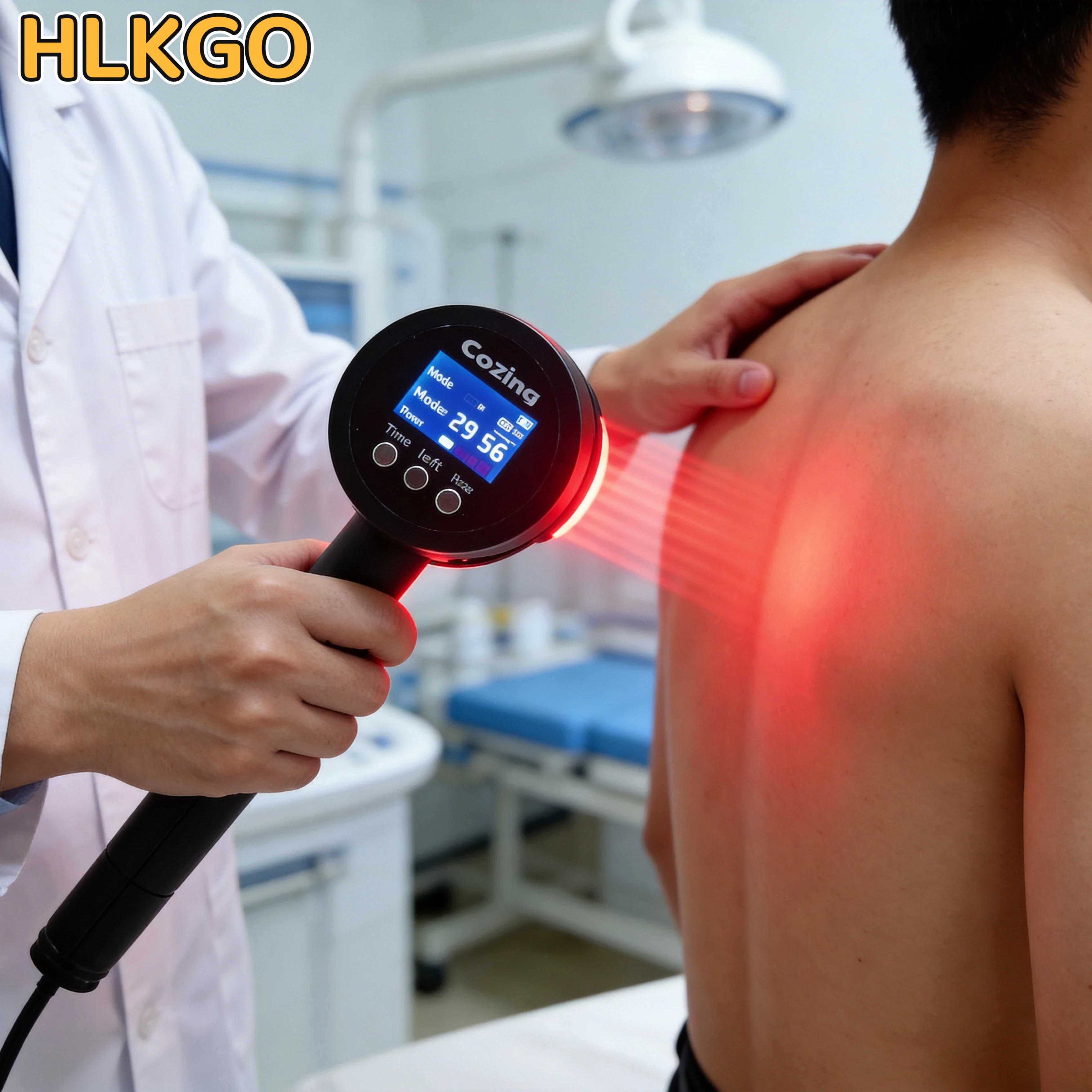 

Профессиональный аппарат для холодной лазерной терапии HLKGO 5 Вт - 19 диодов 650 нм + 6 диодов 808 нм для быстрого заживления ран и снятия боли