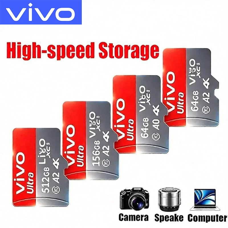 VIVO SD Card High Speed Micro SD Card for Nintendo Switch 1TB 512GB 256GB 128GB 64GB U3 A2 Stable Performance SD Memory Card