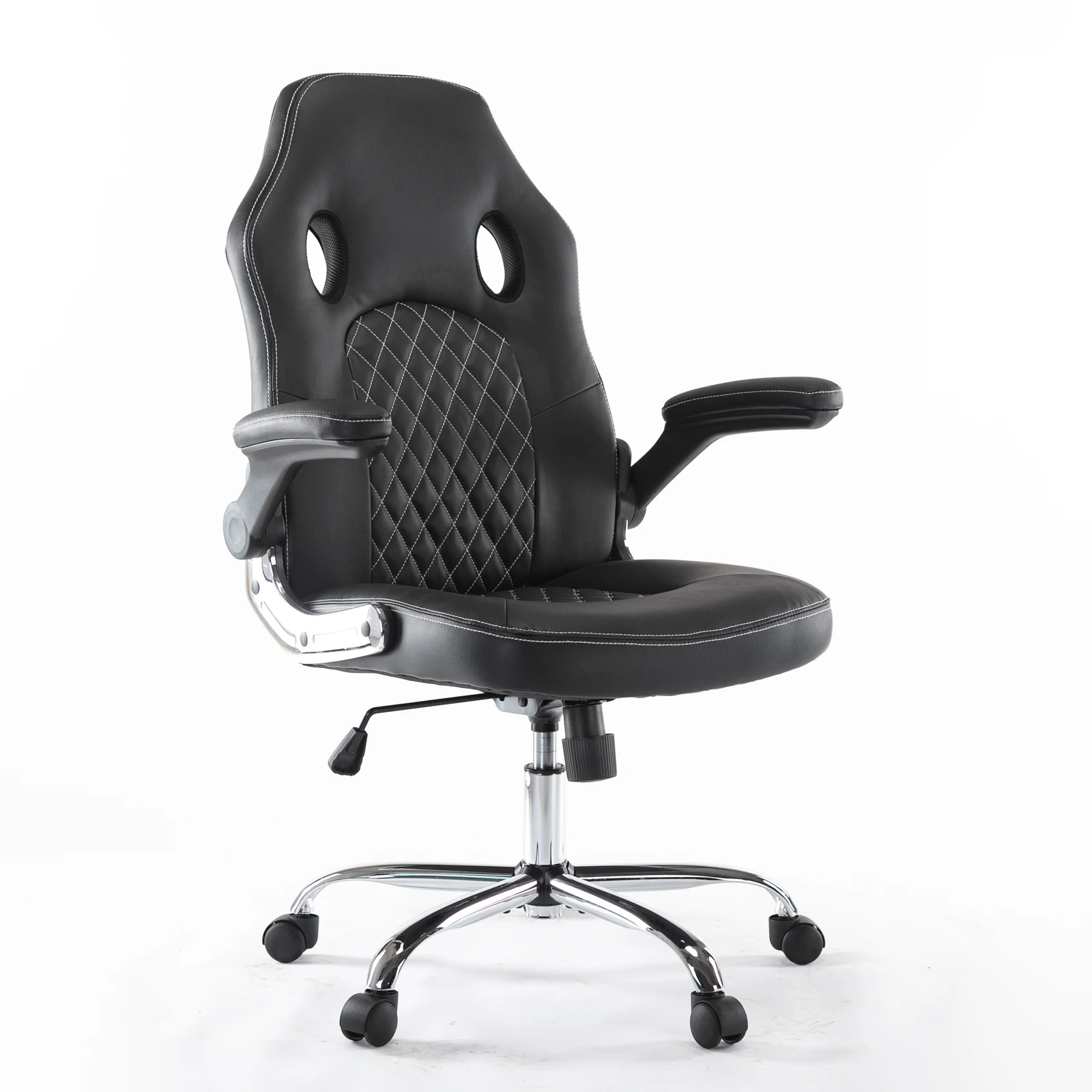 

Gaming office chair Task Swivel Executive Leather Gaming Chairs High Back with Padded Seat Armrests and Rolling Casters