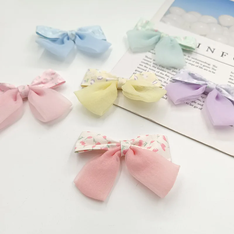 75 мм x 60 мм милые тканевые милые сетчатые банты с цветочным принтом, детские головные уборы, одежда «сделай сам», сумка, аксессуары, украшения, поделки 75 мм x 60 мм милые тканевые милые сетчатые банты с цветочным принтом, детские головные уборы, одежда «сделай сам», сумка, аксессуары, украшения, поделки