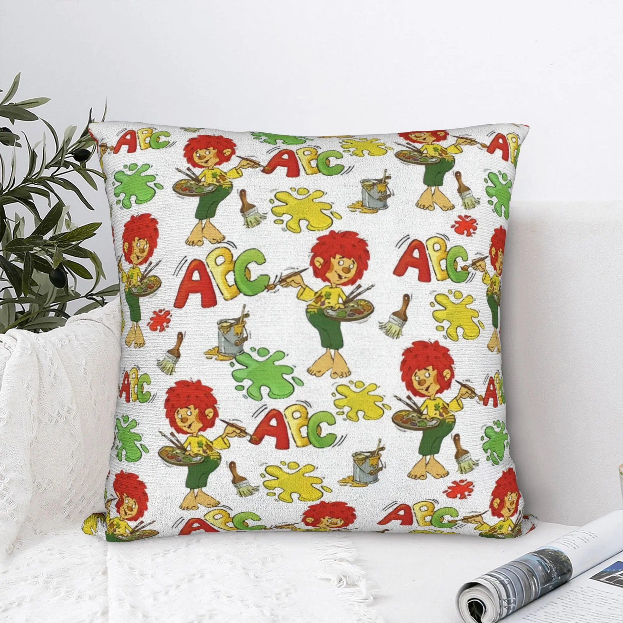 

Soft Pumuckl Cute Elf Fairy Pillowcase Fabric Cushion Cover Decorations Anime Cartoon Pillow Case Cover Home Drop Shipping 40cm