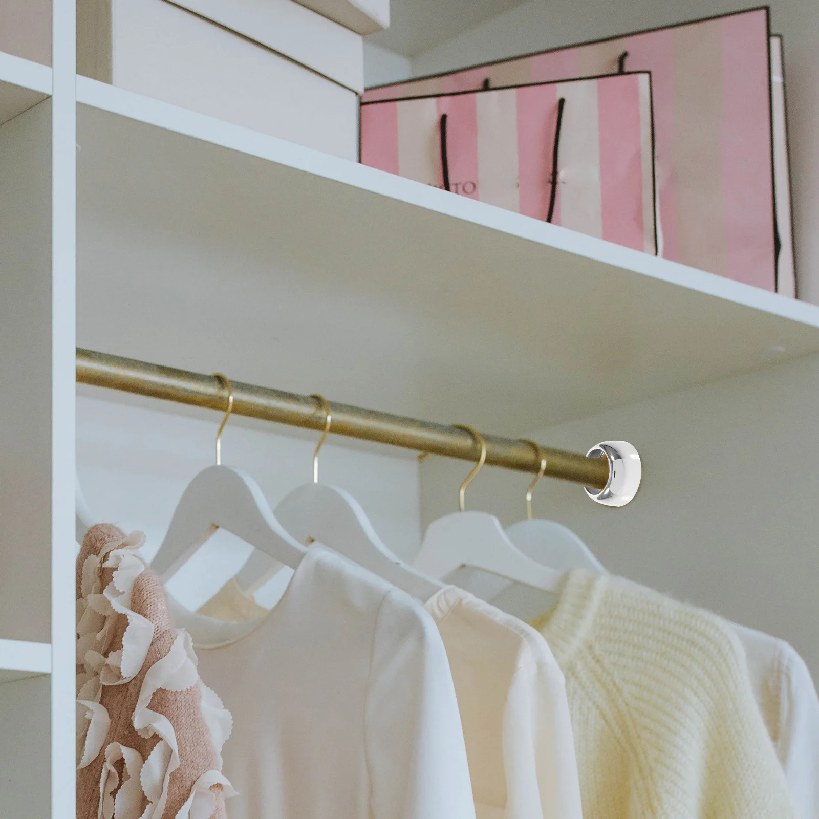 

Комплект из 6 кронштейнов премиум-класса с шаровым фланцем из нержавеющей стали для крепления штанги гардероба на стену, сверхпрочное решение для хранения