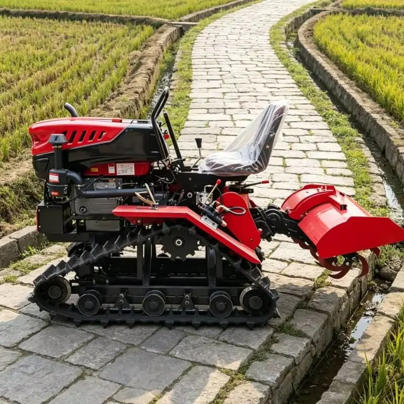 

Customized Bestselling Tracked Rotary Tiller for Ploughing, Land Preparation Machine for Both Paddy Fields and Dry Farmland