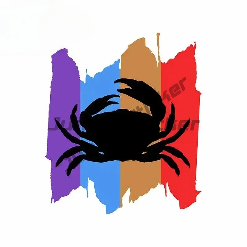 

For Vintage Retro Crab Car Stickers Refrigerator Decal Vinyl Material Trunk Graffiti Sticker Decoration