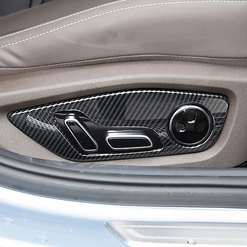 

Цветная панель регулировки сиденья из углеродного волокна, декоративная накладка для BYD Han 2022, Стайлинг автомобиля, аксессуары для интерьера