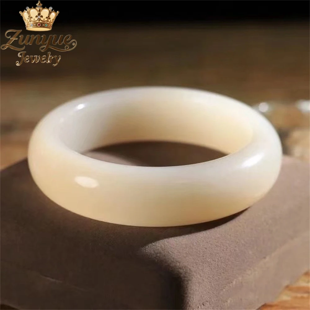 

Natural Hetian Jade Lotus Root Starch Bracelet Luxury Quality Jewelry Fashion Jewelry Best Selling Exquisite Charms Gift Elegant