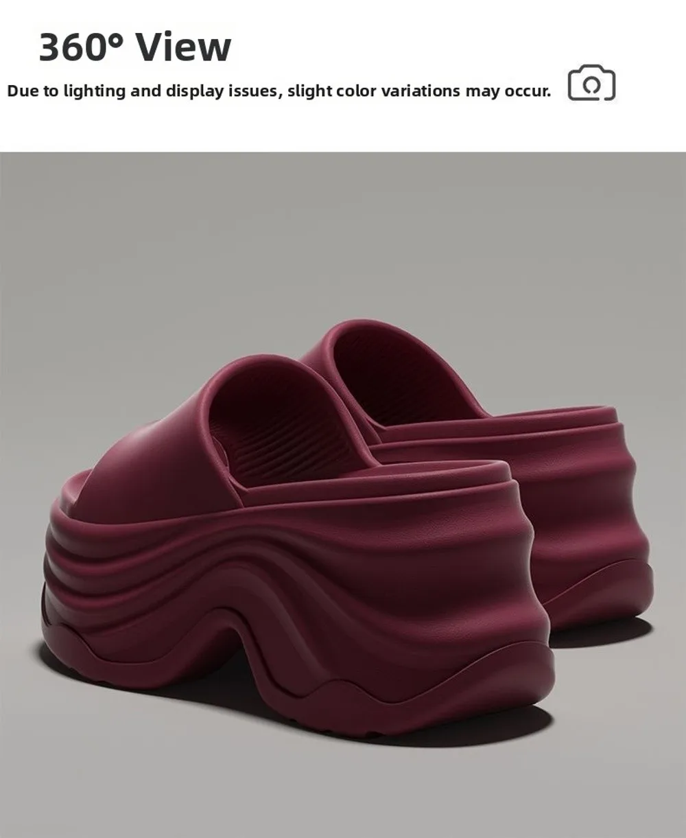 Erhöhte Absatzhöhe Dicke Sohle Anti-Rutsch-Slipper für Damen mit 10 cm Absatz, geruchshemmend, aus EVA – Coole Slipper – Detail 7