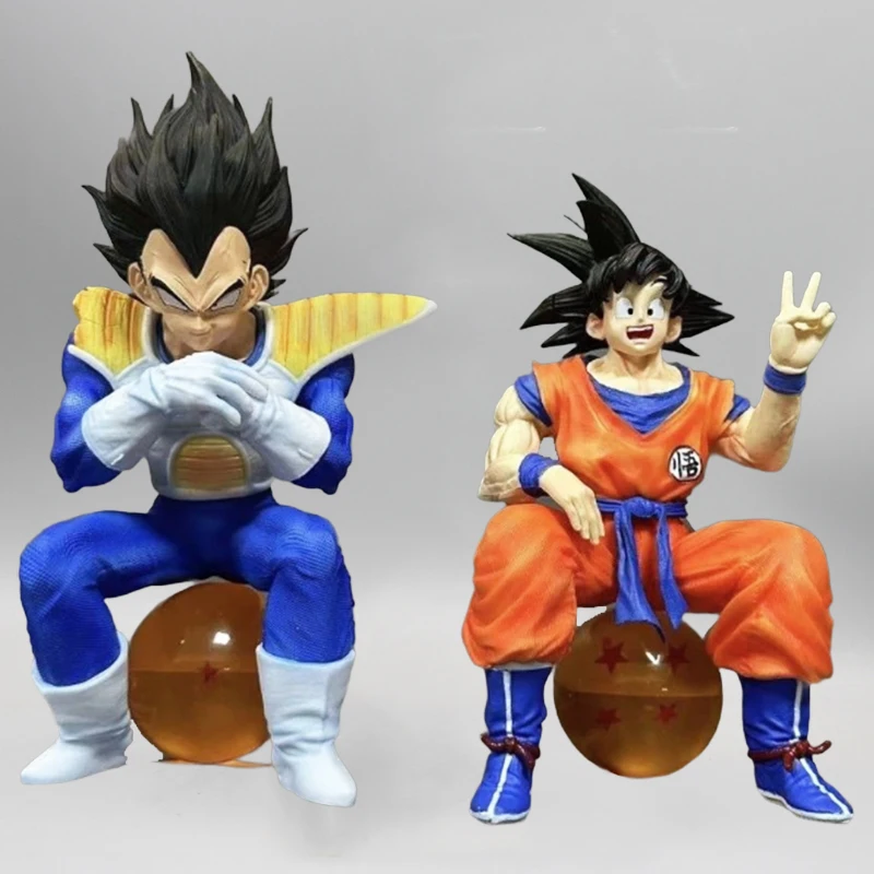 

Anime White Hole Vegeta Figures Sitting Dragon Ball Action Figure Son Goku Super Saiyan Statue Dolls PVC Collection Toys Gift