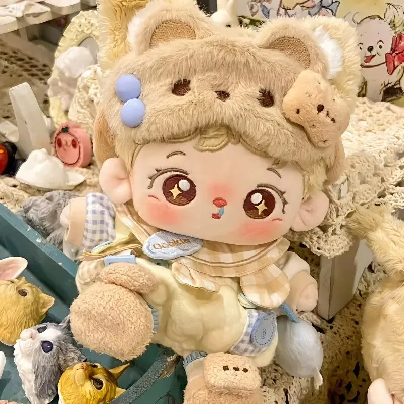 ملابس دمى قطنية فاخرة مقاس 20 سم، مجموعة يومية لطيفة، بسكويت الدب، مجموعة استبدال الدمية بدون سمة، متوفرة في المخزون #2