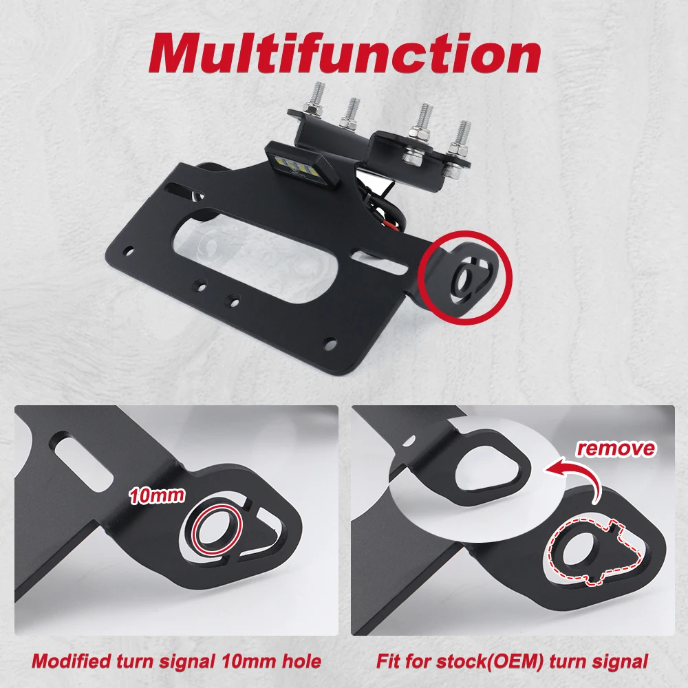 Fit For Yamaha FZ-07 / MT- 07 2014 2015 2016 2017 2018 2019 2020 Motorcycle Rear Tail Tidy License Plate Fender Eliminator kit