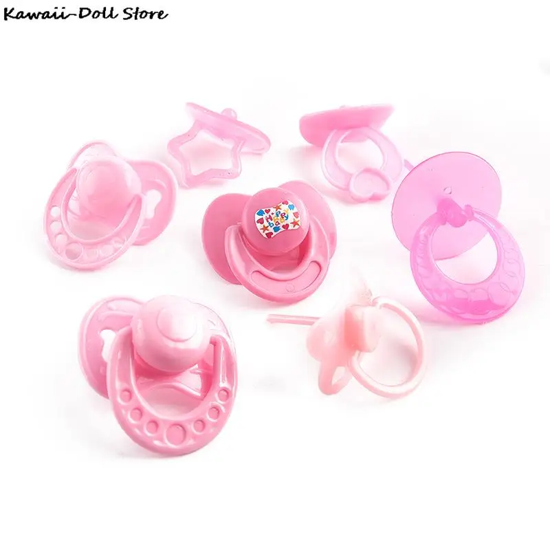 2pcs Lovely Doll Pacifier For New Reborn Baby Dolls Kids Toy Doll Play House Supplies Dummy Nipples Diaper Pants Wear