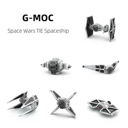 G-MOC Buildings Blocks Space Wars TIE Spaceship Brute Predator Raptor Interceptor Assembly Bricks Collection DIY Kid Toys Gift