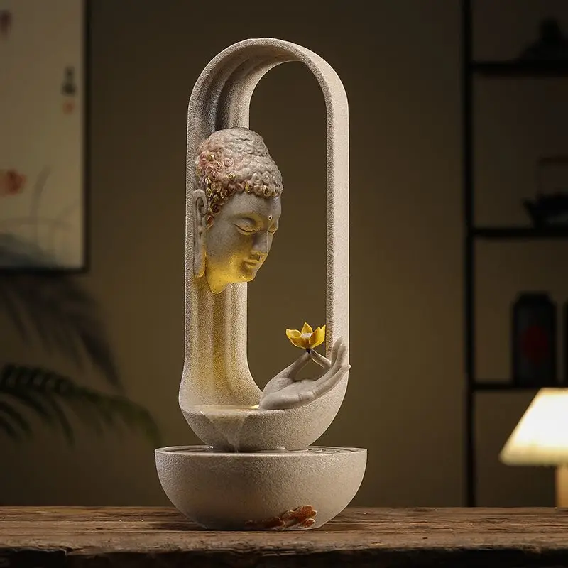 

Water ornament Bergamot Sakyamuni Guanyin Elephant God Guanyin desktop gift living room study tea table