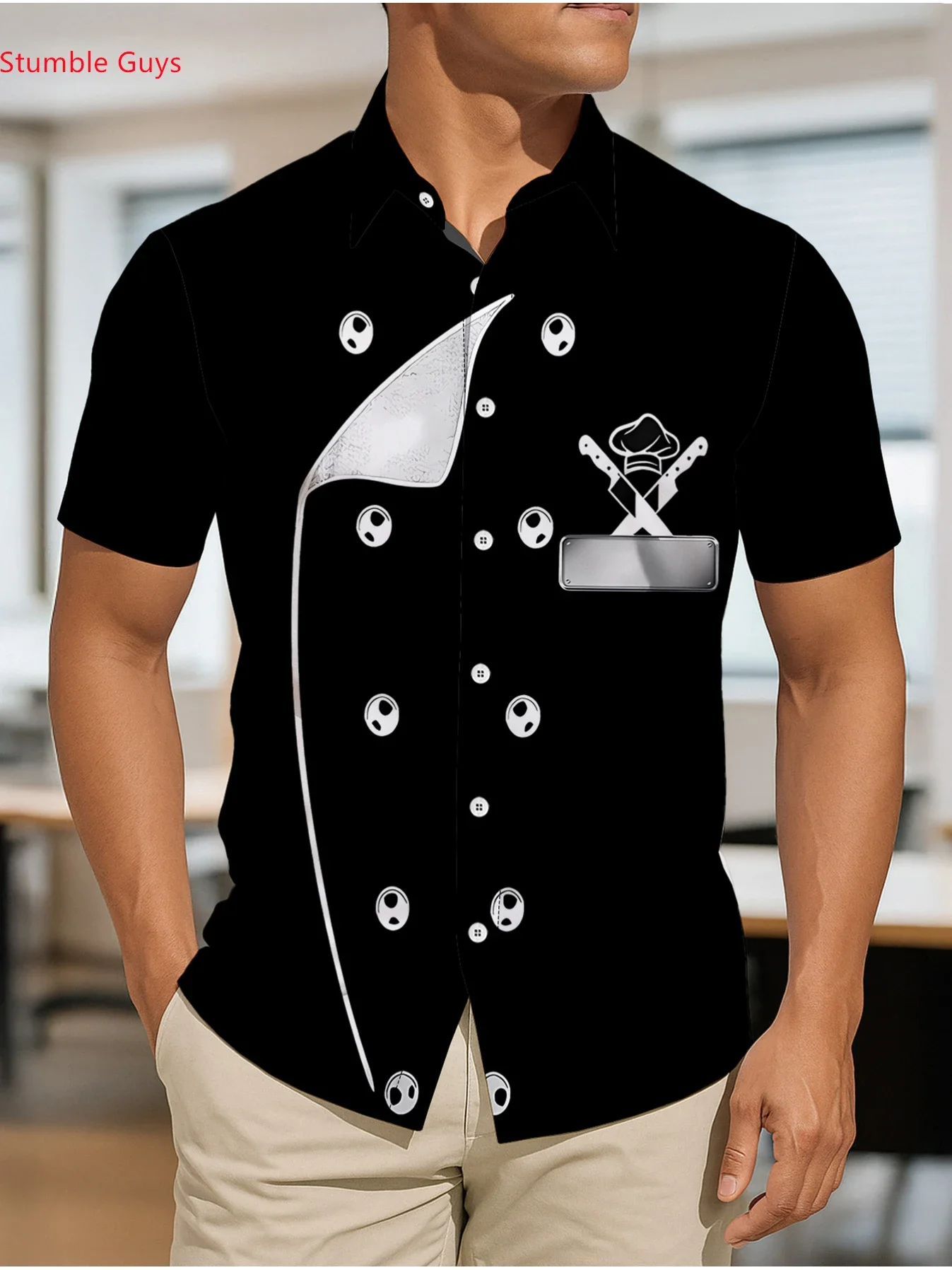 

Men's Casual Man Short Sleeve Hawaiian Shirt Summer Cool Tropical Print Lightweight Stylish Tops For Vacation Outings