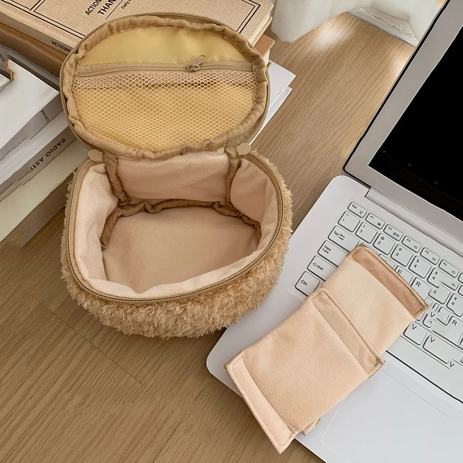 Cute cartoon bear cosmetic bag female large-capacity portable travel handheld wash storage bag bag bag image 6