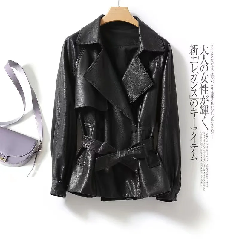 2023 neue Lederjacke Damen mantel Herbst Winter Pu Lederjacke koreanische Version Miss Lederjacken kurze Damen oberbekleidung