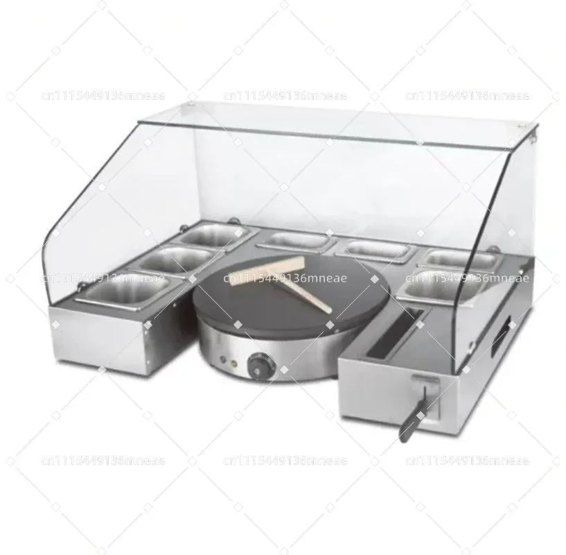 Pancake oven workbench Crepe Maker With Serving Station 1 Plate Non Stick Electric Pancake Making Machine