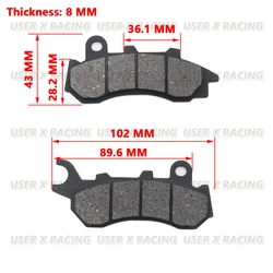 USERX Motorcycle disc brake pad Brakes Front Rear Disc Brake Pads For Honda PCX 125 150 Zoomer 110 SFA723