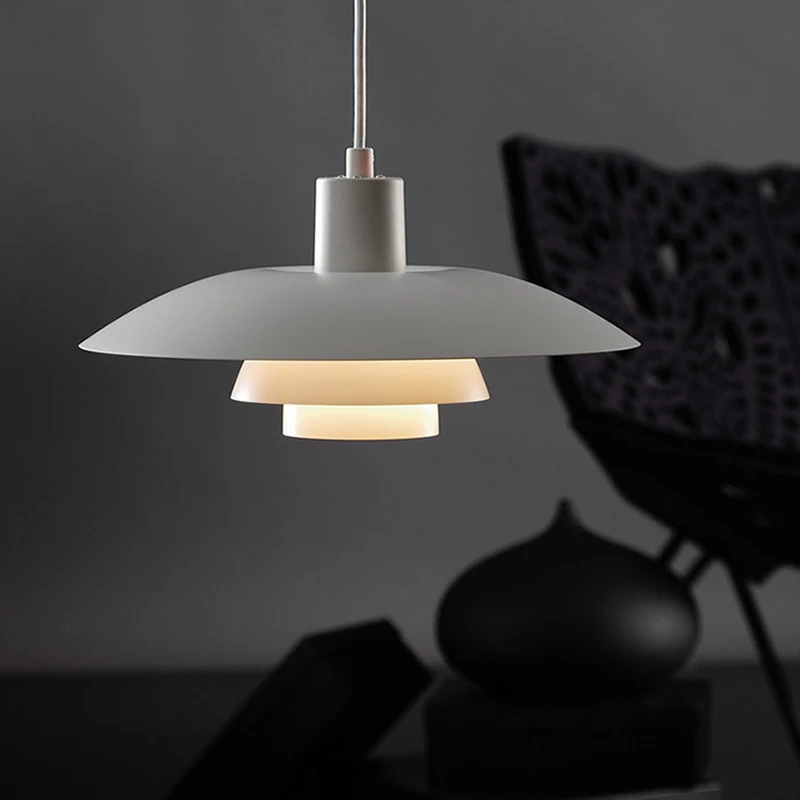 

Nordic Danish Restaurant LED Pendant Light E27 Hanging Chandeliers Living Dining Room Kitchen Bar Decor Bedside Suspension Lamp